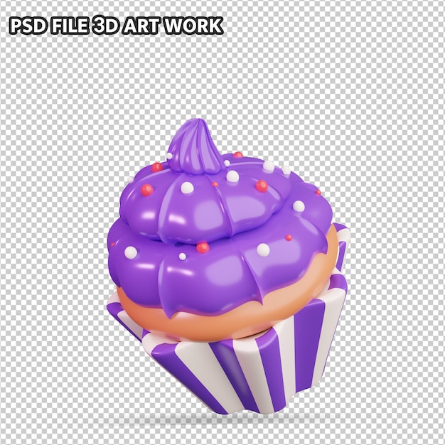 PSD bolo de xícara 3d