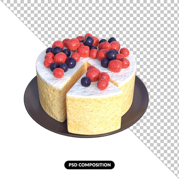 Bolo delicioso render 3d