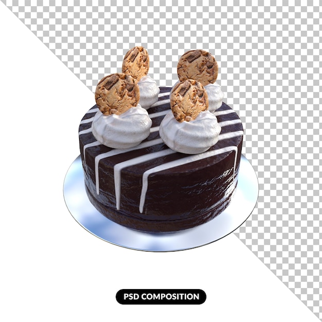 Bolo delicioso render 3d