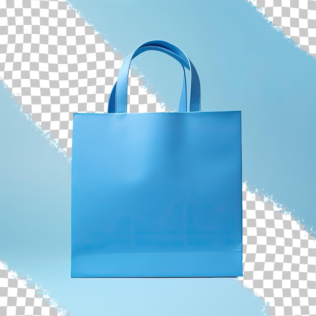 PSD bolsa azul em fundo transparente