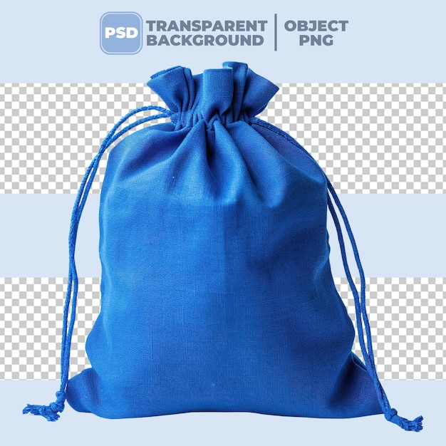 PSD bolsa azul de psd aislada en un fondo transparente png