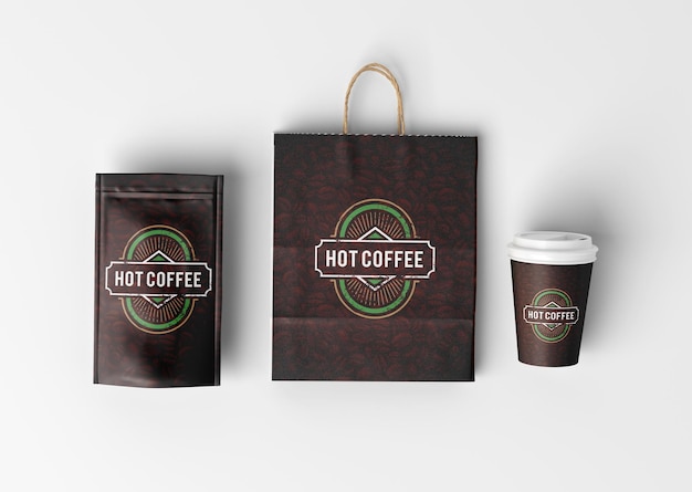 Bolsa de café y taza de maquillaje gratis
