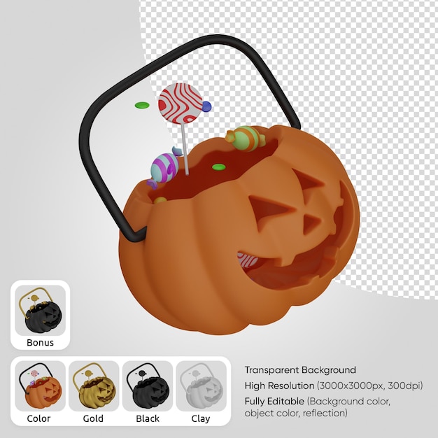 Bolsa de calabaza 3d