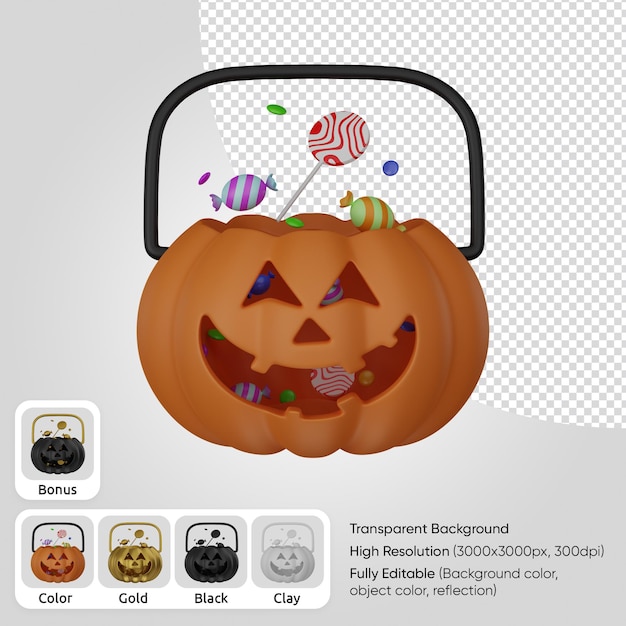 bolsa de calabaza 3d