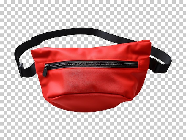 PSD bolsa de cintura roja aislada sobre fondo transparente png psd