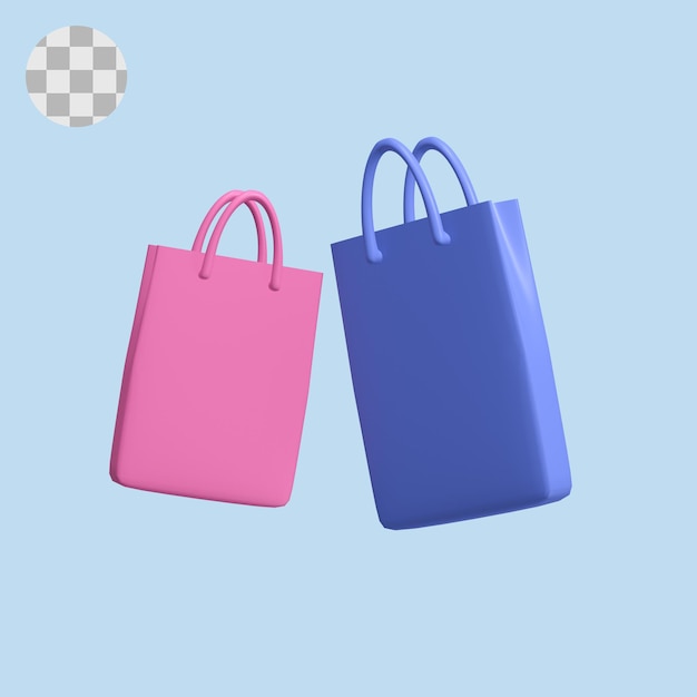 bolsa de compras, 3d, icono