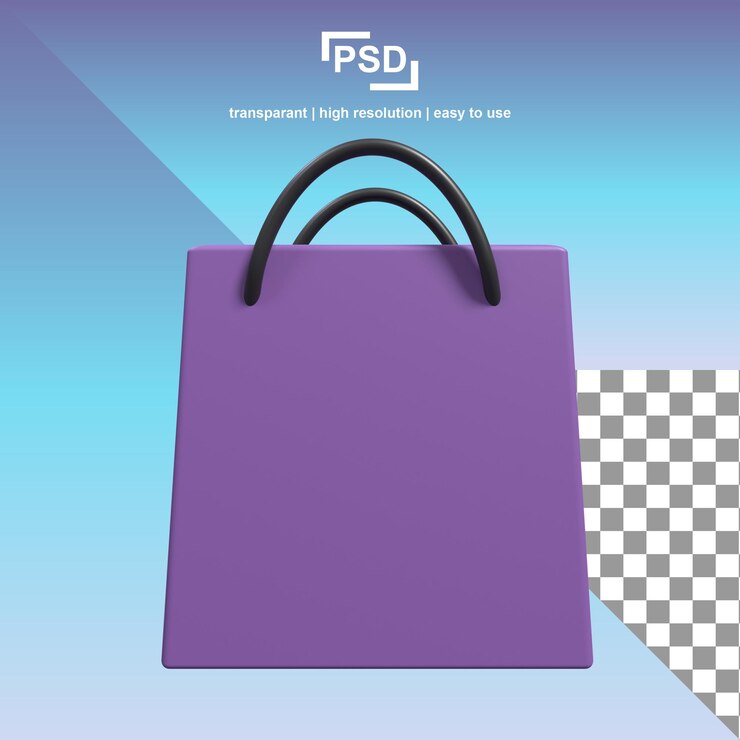 bolsa de compras, 3d, ilustración