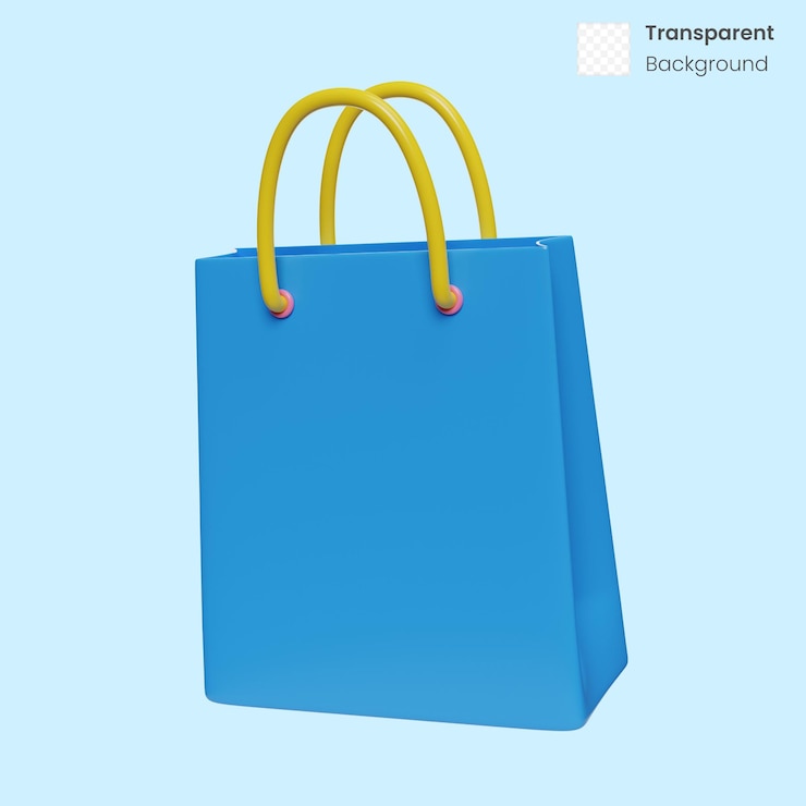 PSD bolsa de compras, 3d, ilustración