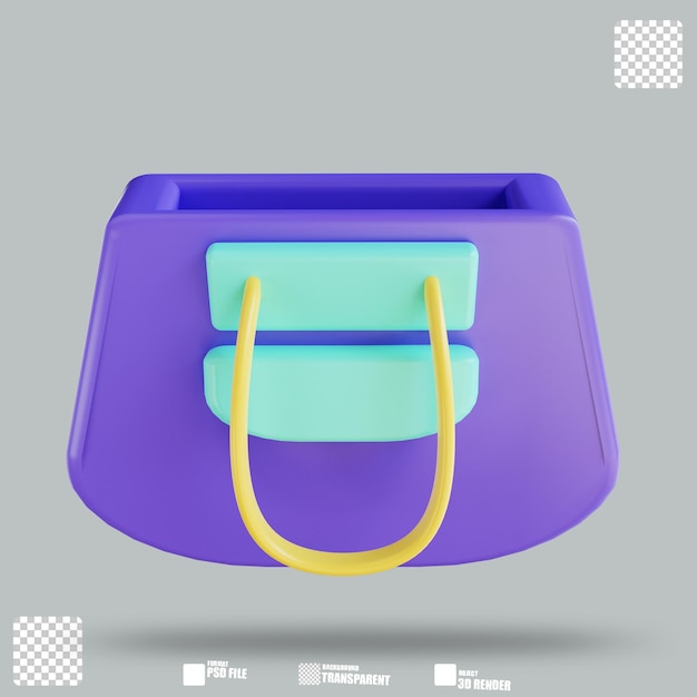 Bolsa de compras de ilustración 3d 2