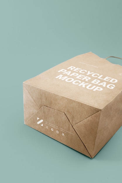 Bolsa de compras de papel reciclado con papel ecológico