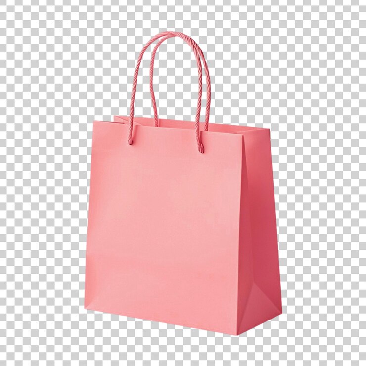 PSD una bolsa de compras rosa aislada en un fondo transparente