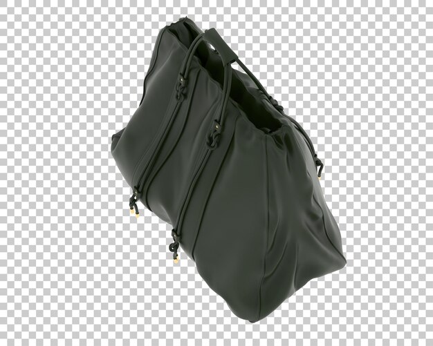 PSD bolsa de couro isolada na ilustração de renderização 3d de fundo transparente