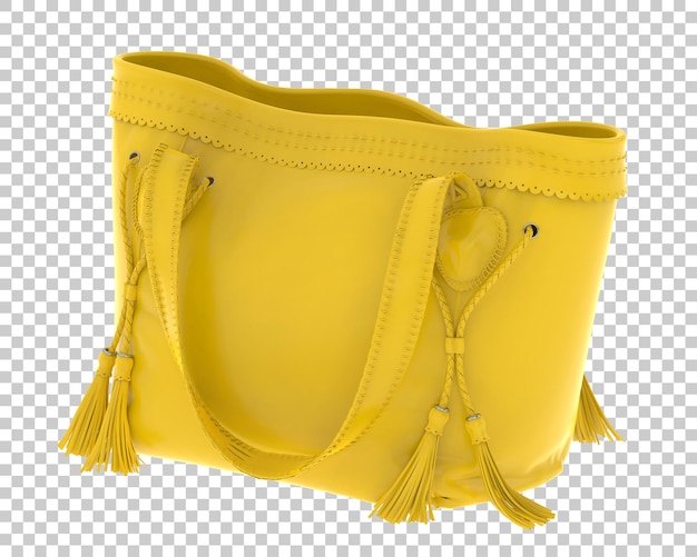 PSD bolsa de couro isolada na ilustração de renderização 3d de fundo transparente