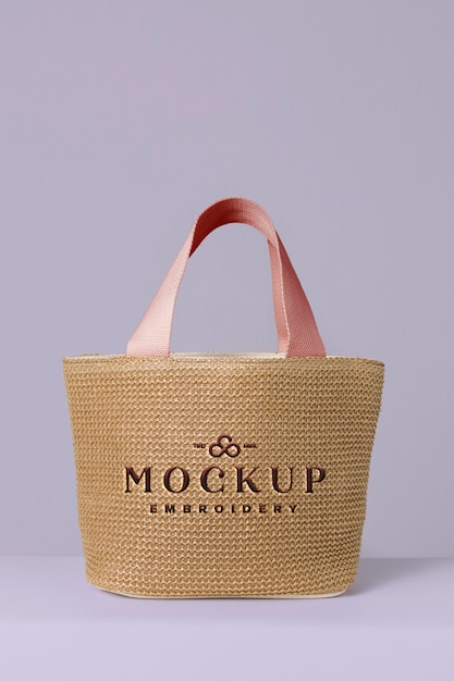 bolsa de maquete de texto bordado