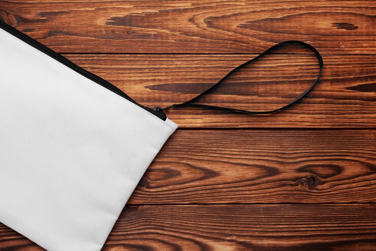 PSD bolsa de pulso com zíper e suporte