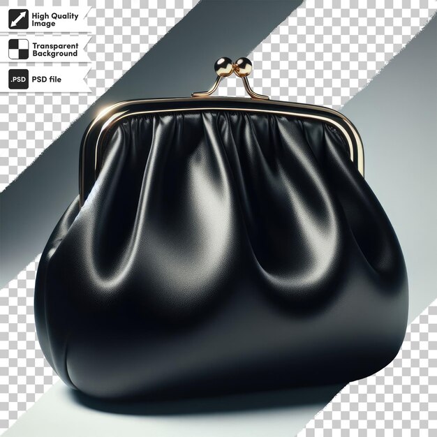 PSD bolsa de satim psd em preto com fundo transparente