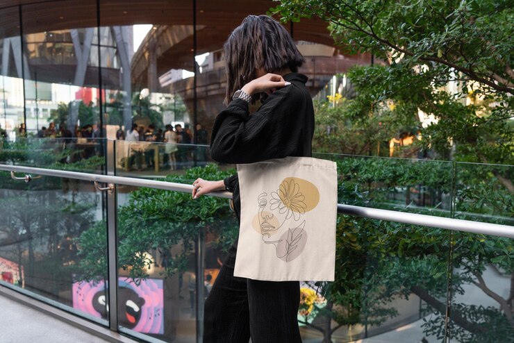 Bolsa de Tote elegante com estampa artística