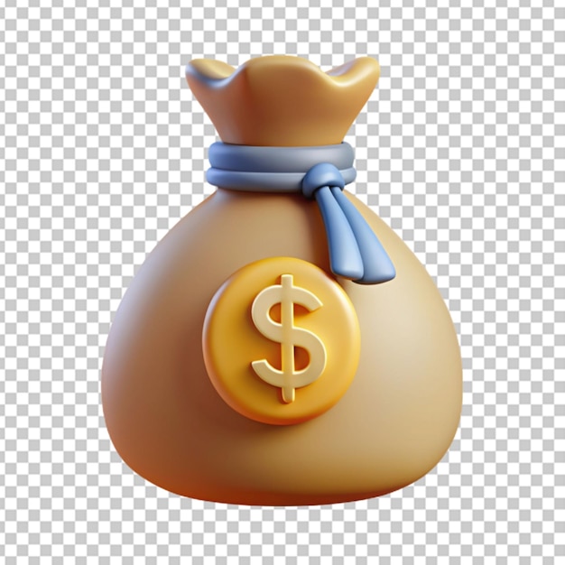 Bolsa de dinero en 3d