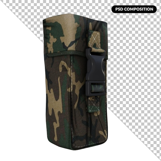 Bolsa del ejército aislado 3d render