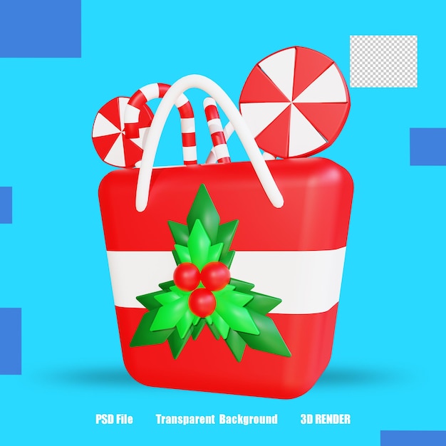 Bolsa icono render 3d