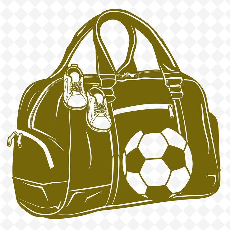 PSD bolsa de lona temática deportiva png con logotipo atlético que destaca un contorno de s diseños creativos de arte