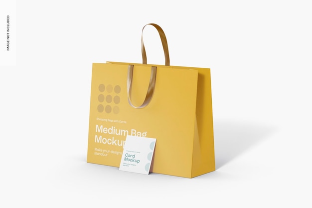 Bolsa Média com Maquete de Cartão, Vista Direita