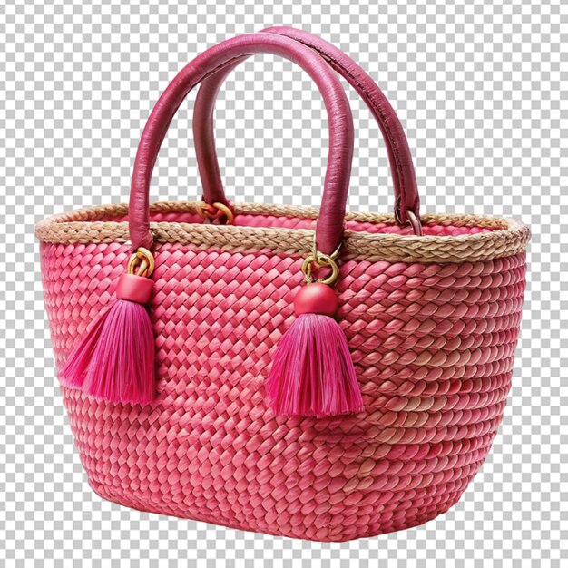 PSD bolsa de paja de 3d de color rosa