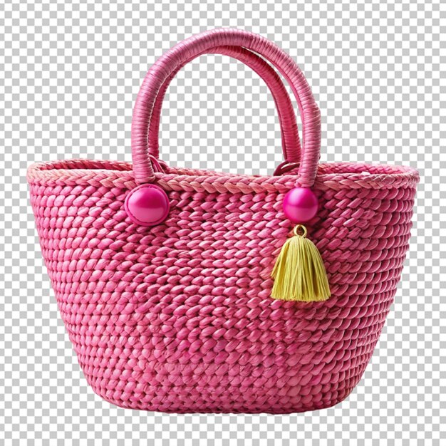 PSD bolsa de paja de 3d de color rosa