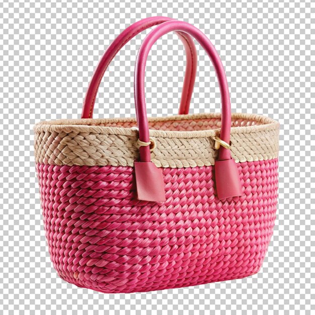 PSD bolsa de paja de 3d de color rosa