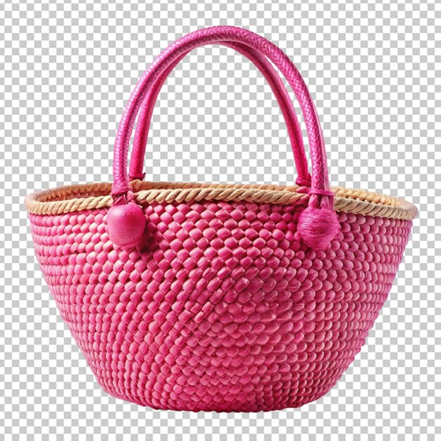 PSD bolsa de paja de 3d de color rosa