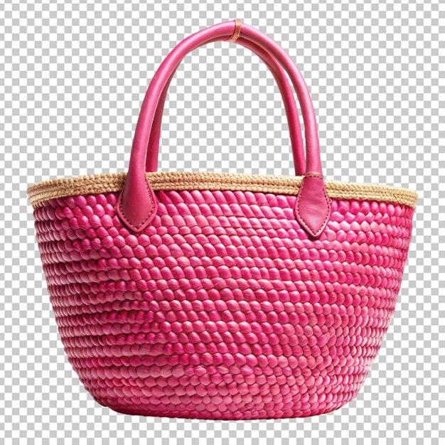 PSD bolsa de paja de 3d de color rosa