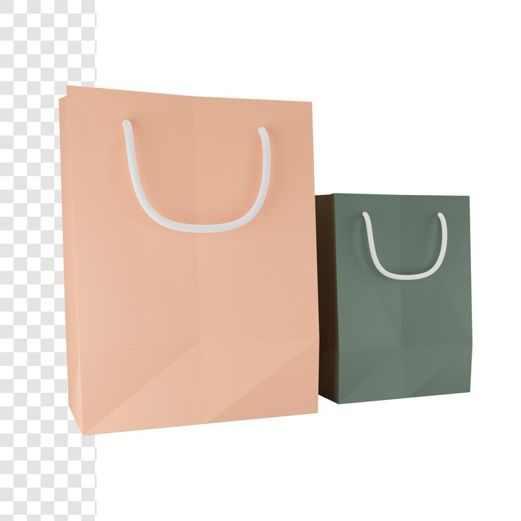 PSD bolsa de papel 3d