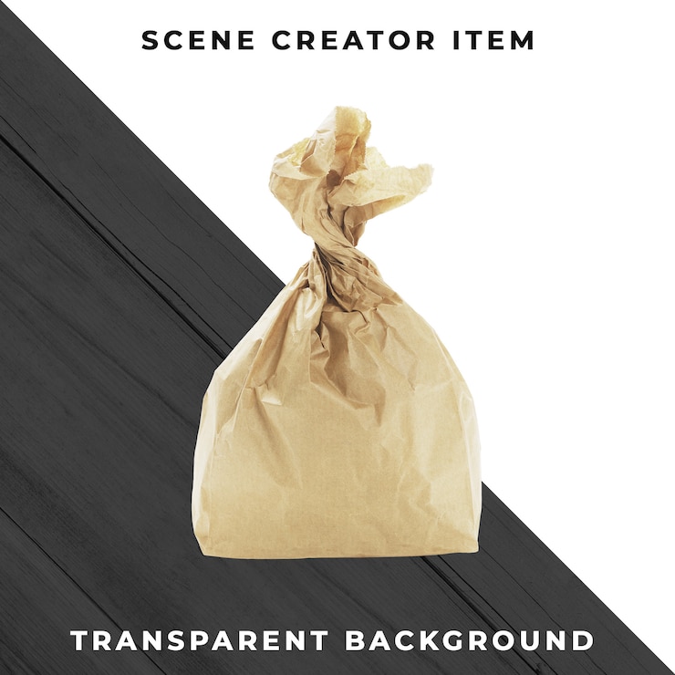 PSD bolsa de papel objeto transparente psd