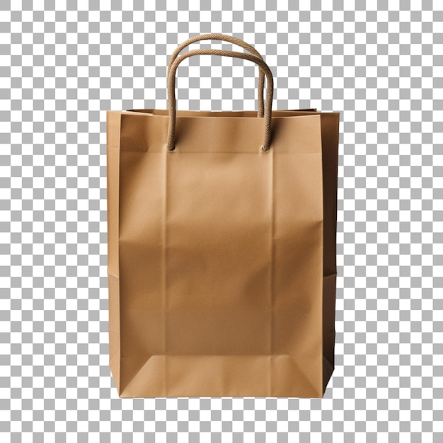 bolsa de papel sobre un fondo transparente
