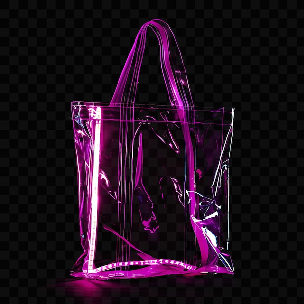 PSD bolsa de tote casual con un interior espacioso y un diseño duradero objeto brillante diseño de arte de neón y2k