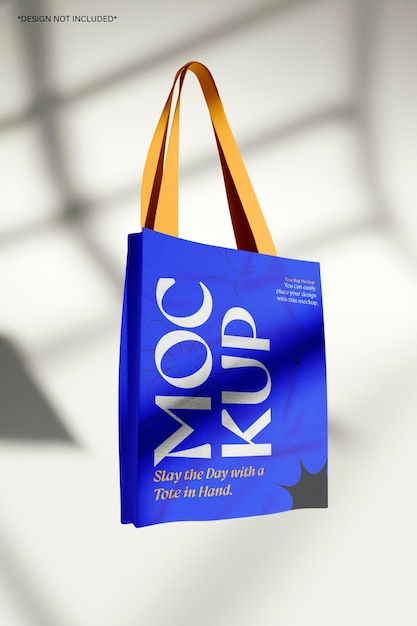 Bolsa Tote PSD con maqueta de sombras duras