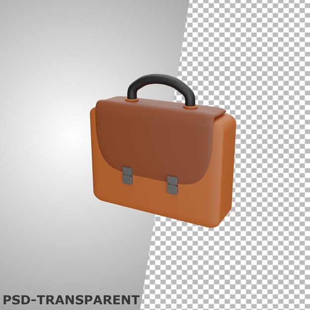 Bolsa de trabajo de cuero e-commerce icono 3d