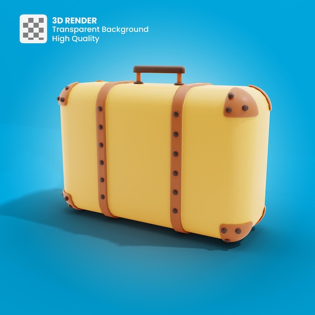 PSD bolsa de viaje de renderizado 3d psd premium