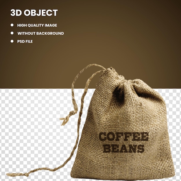 PSD bolsa de yute de café