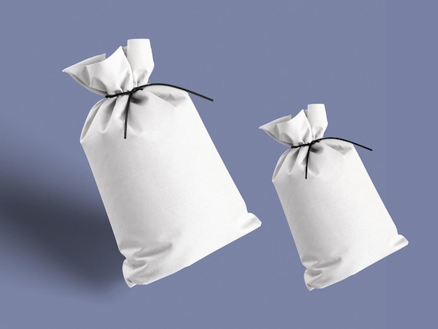 Bolsas de tela minimalistas que flotan en el aire con elegancia perfectas para regalos o almacenamiento ecológico