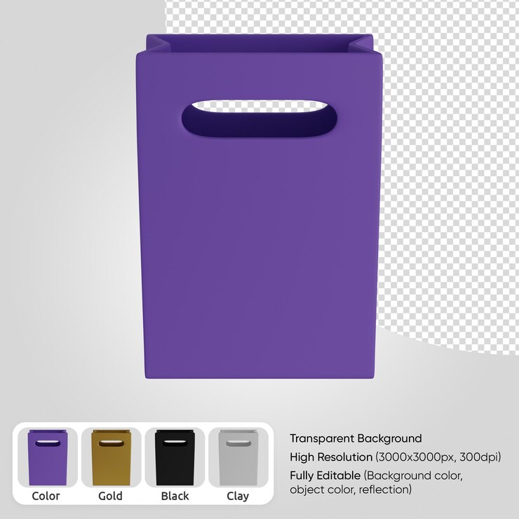 PSD bolso de compras 3d