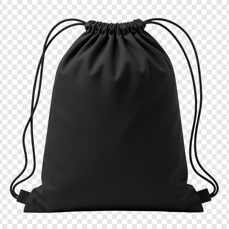 PSD bolso de cuerda de arrastre negro