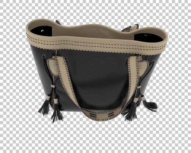 Bolso de cuero aislado sobre fondo transparente Ilustración de renderizado 3d