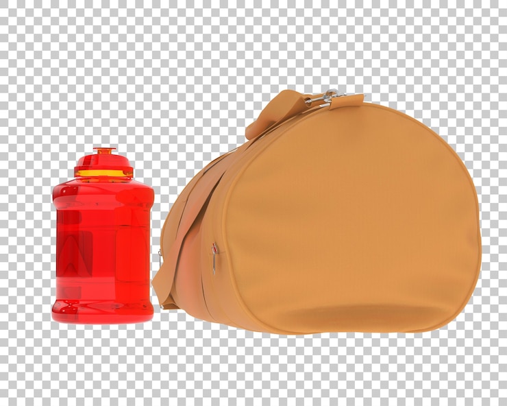 PSD bolso deportivo aislado sobre un fondo transparente ilustración de renderización 3d