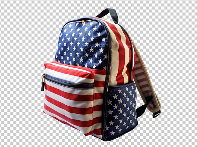 Bolso escolar con bandera estadounidense