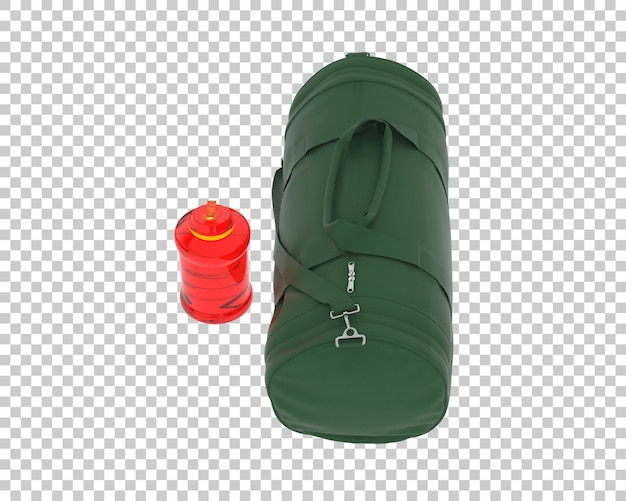 PSD bolso esportivo isolado em fundo transparente ilustração de renderização 3d