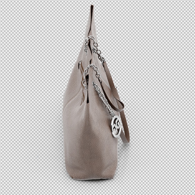 PSD bolso isométrico 3d aislado render