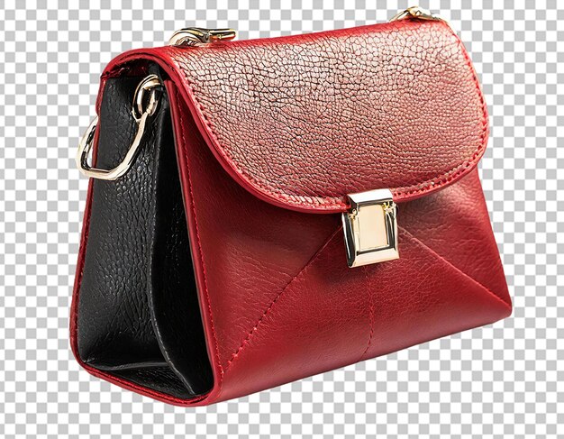 PSD bolso de mano de cuero rojo para mujeres