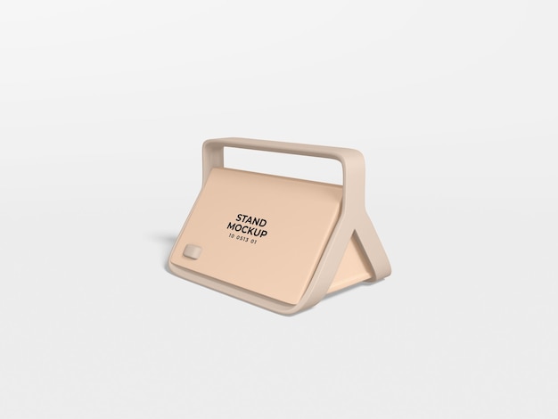 Bolso de mano con logotipo de soporte de pie mockup