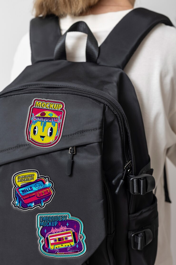 PSD bolso con maqueta de parche